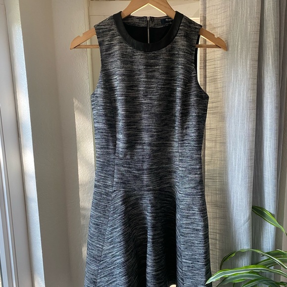 Madewell Black and White A-line Sleeveless Dress Size 0 - Picture 2 of 9